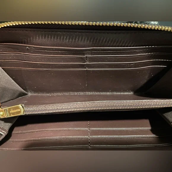 GUC COACH Mini Christie Carryall & Matching Wallet Set Wildflower Print Oxblood - Picture 13 of 15